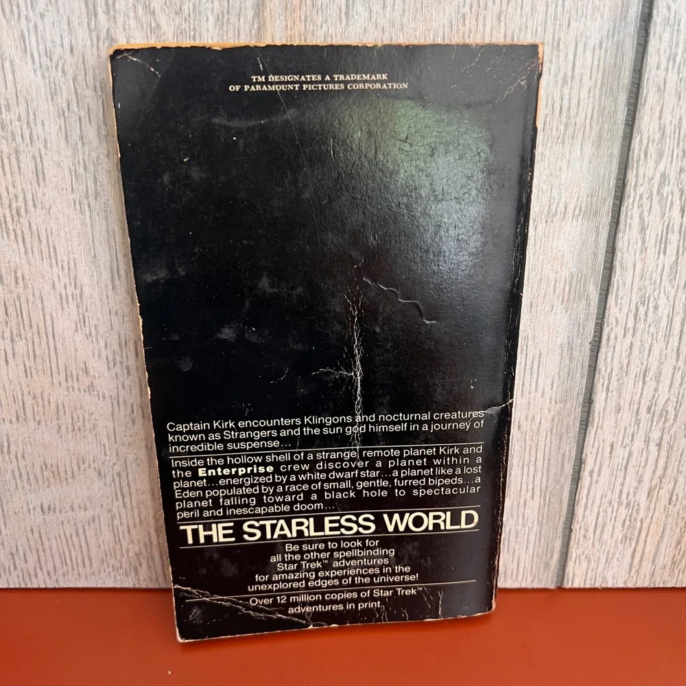 The‎ Starless World Star Trek Novel Gordon Eklund Bantam Books 1978 Paperback